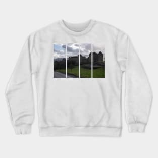 Berze-le-Chatel fortress is a 10th-century castle in the Bourgogne-Franche-Comte. Cloudy winter day Crewneck Sweatshirt